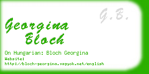 georgina bloch business card